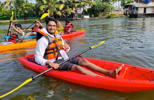 Kayaking in Alappuzha.
